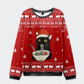 Tokyo-Tiger Funny Taking a Cat to Eat Ramen Christmas Ugly Sweatshirt