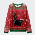 Tokyo-Tiger Purr-fectly Festive: Christmas Cat  Ugly Sweatshirt