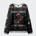 Tokyo-Tiger Funny Goose Honking Through the Snow Christmas Ugly Sweatshirt