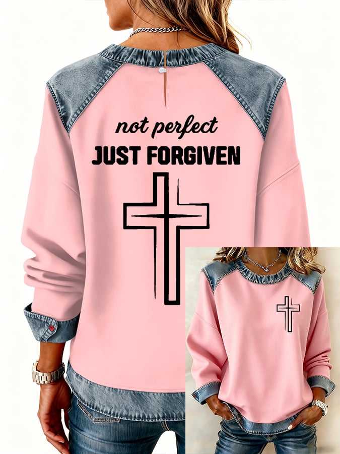 Women's Casual Faith Print Sweatshirt