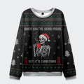 Tokyo-Tiger Dead Inside  Festive Outside: Christmas Vibes Christmas Ugly Sweatshirt