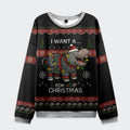 Tokyo-Tiger I Want a Moo Deng Christmas Ugly Sweatshirt