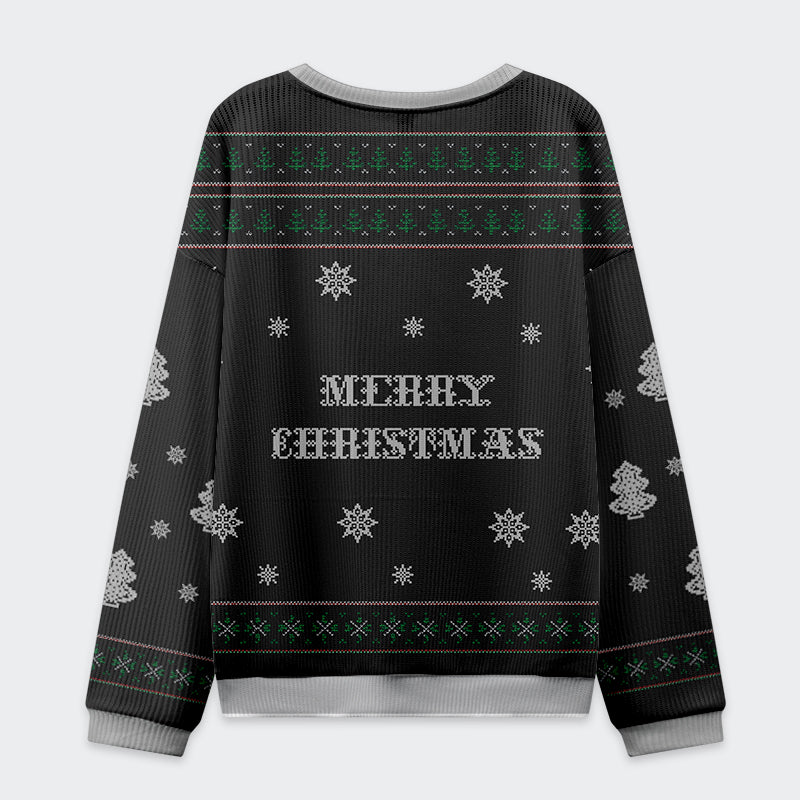 Tokyo-Tiger Funny Penguin Psychotic But Festive Christmas Ugly Sweatshirt