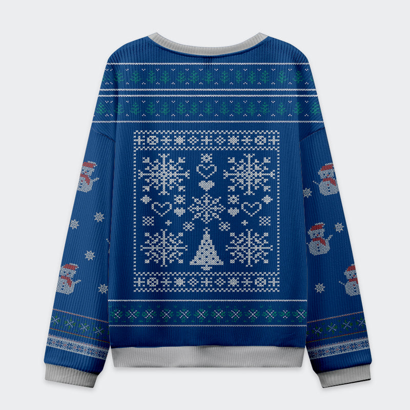 Tokyo-Tiger Funny Penguin Overstimulated but Festive Christmas Ugly Sweatshirt