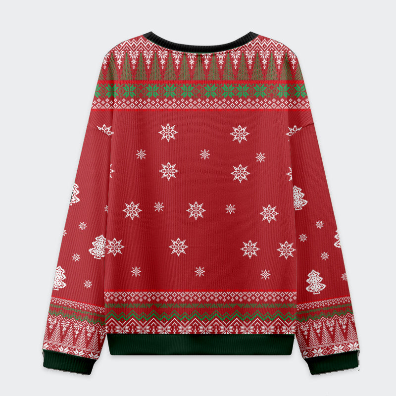 Tokyo-Tiger Funny Frog Lights-Everything Is Fine Christmas Ugly Sweatshirt