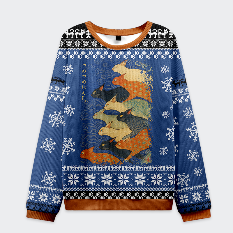 Tokyo-Tiger Claw-some Ninja Christmas Ugly Sweatshirt