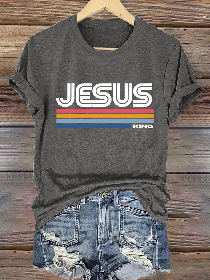 🔥Buy 3 Get 15% Off🔥Women'S Casual Christian Faith Graphic Print Short Sleeve T-Shirt