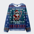 Tokyo-Tiger Candy Cane Raccoon Samurai Ugly Sweatshirt