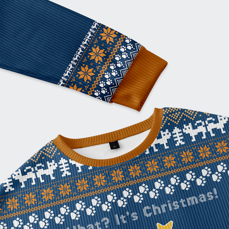 Tokyo-Tiger What? It’s Christmas Cat Ugly Sweatshirt