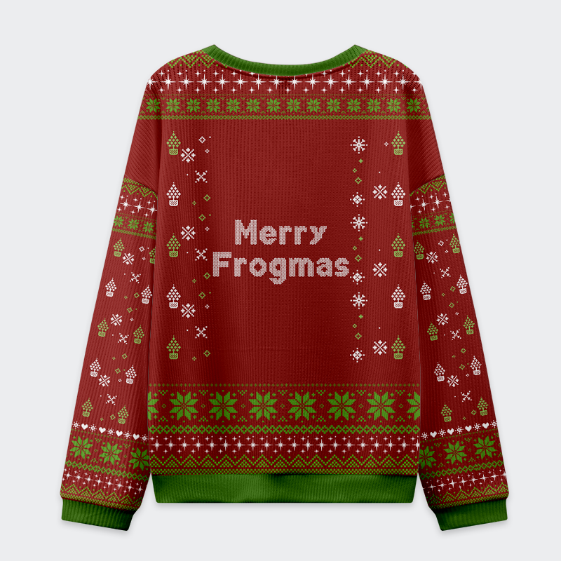 Tokyo-Tiger Off to Commit Frogmas Mayhem Christmas Ugly Sweatshirt
