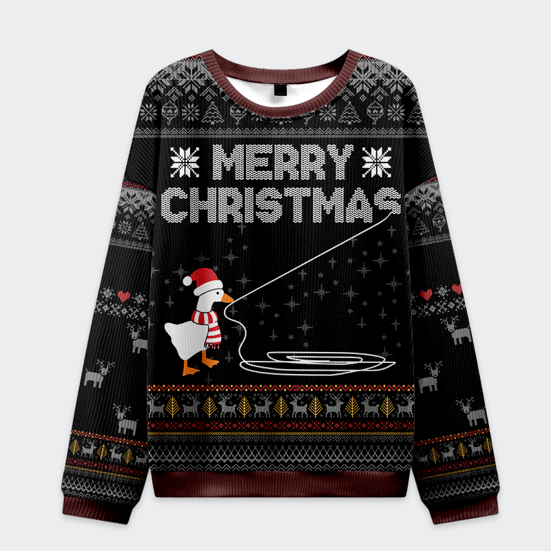 Tokyo-Tiger Goose Pulling Out Its Wool Christmas Ugly Sweatshirt