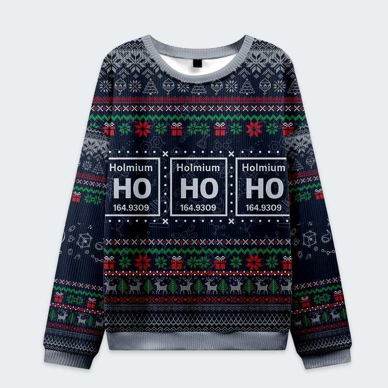Tokyo-Tiger Ho Ho Ho Holmium Christmas Ugly Sweatshirt