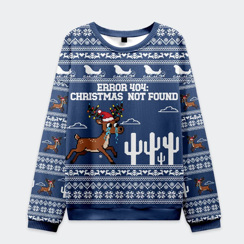 Tokyo-Tiger Weeping Elk Christmas Ugly Sweatshirt