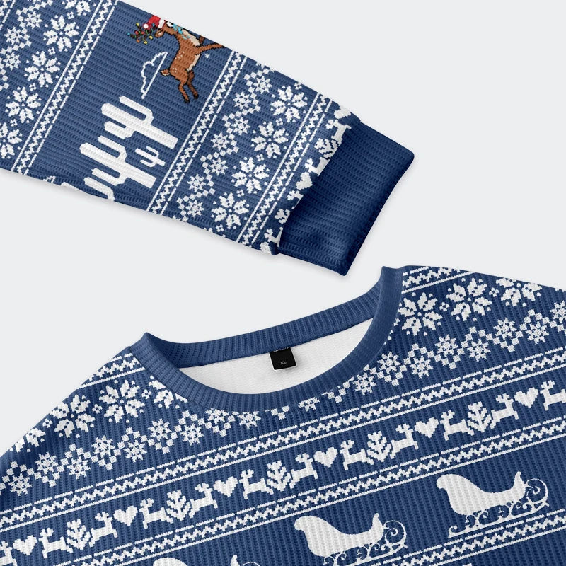 Tokyo-Tiger Weeping Elk Christmas Ugly Sweatshirt