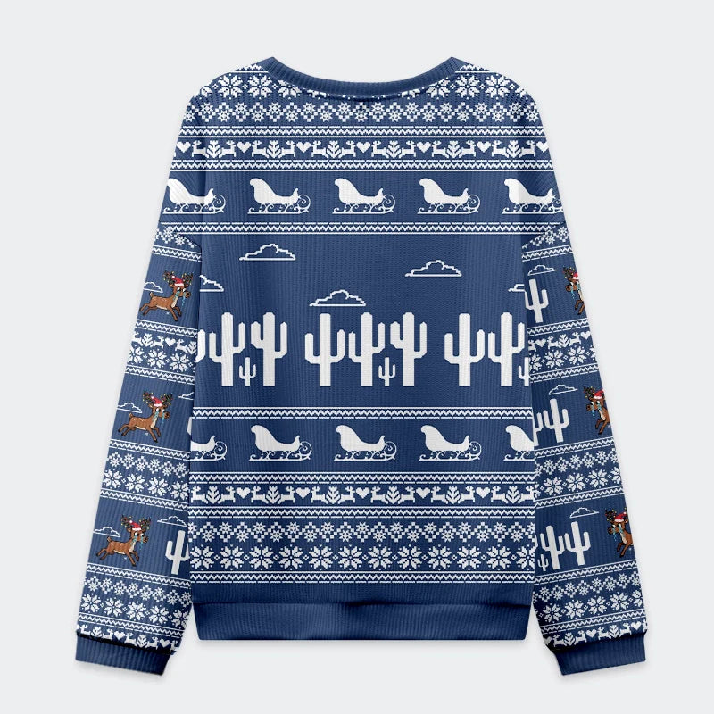 Tokyo-Tiger Weeping Elk Christmas Ugly Sweatshirt