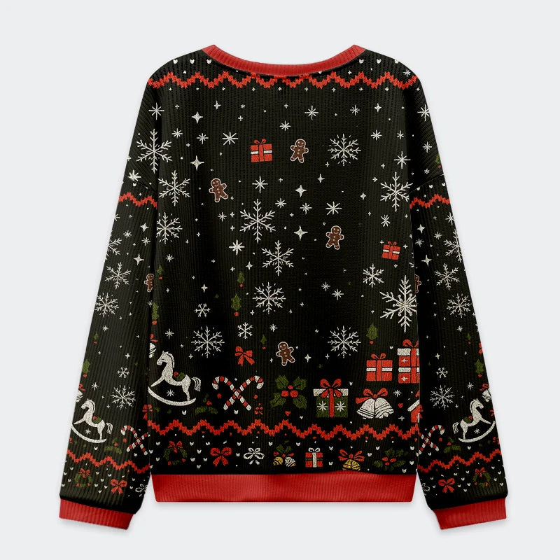 Tokyo-Tiger Messy Cat Christmas Ugly Sweatshirt