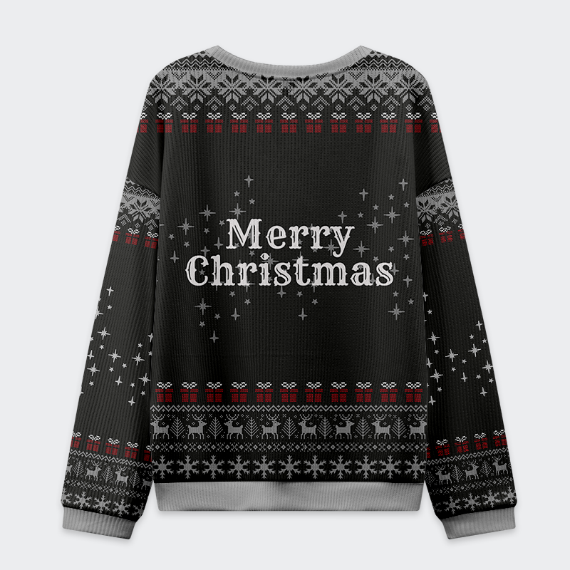 Tokyo-Tiger Look at Me Being Festive Skeleton Christmas Ugly Sweatshirt