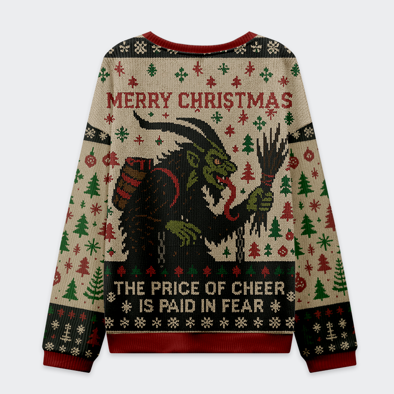 Tokyo-Tiger Krampus：The Price Of Cheer Is Paid In Fear Christmas Ugly Sweatshirt