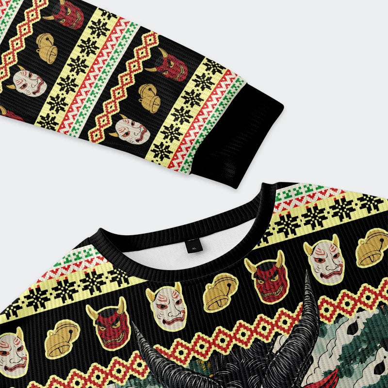 Tokyo-Tiger japanese Monster Christmas Ugly Sweatshirt