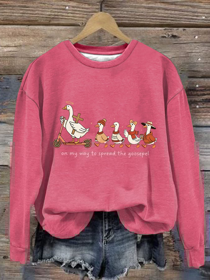 Women's   Funny Goose Quote Inspired by the Bible Sweatshirt
