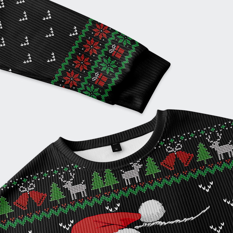 Tokyo-Tiger  The Cat Is Watching Today  Christmas Ugly Sweatshirt