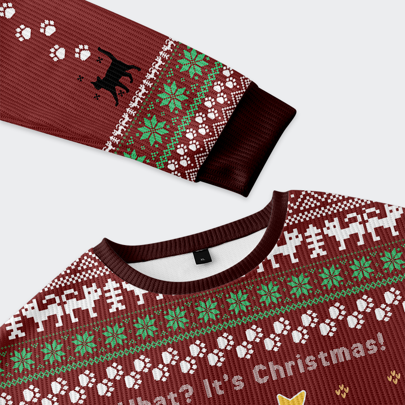 Tokyo-Tiger I Did It for the Naughty List Cat Ugly Sweatshirt