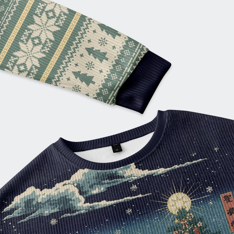 Tokyo-Tiger Japanese Traditions Christmas Ugly Sweatshirt