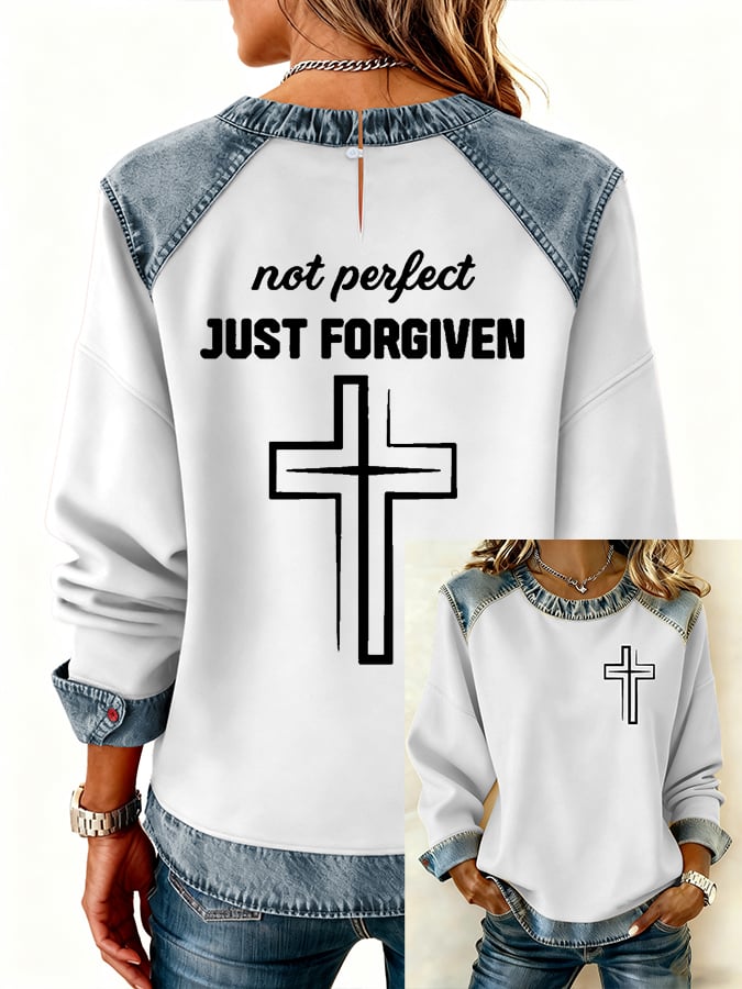 Women's Casual Faith Print Sweatshirt
