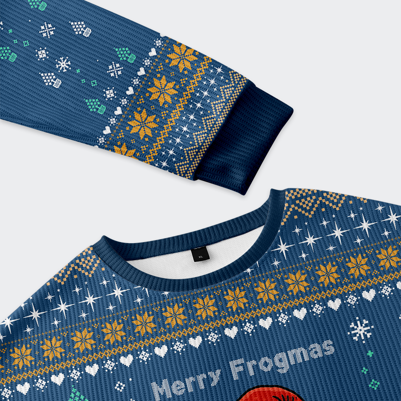 Tokyo-Tiger Funny Frogmas Mischief Ugly Sweatshirt