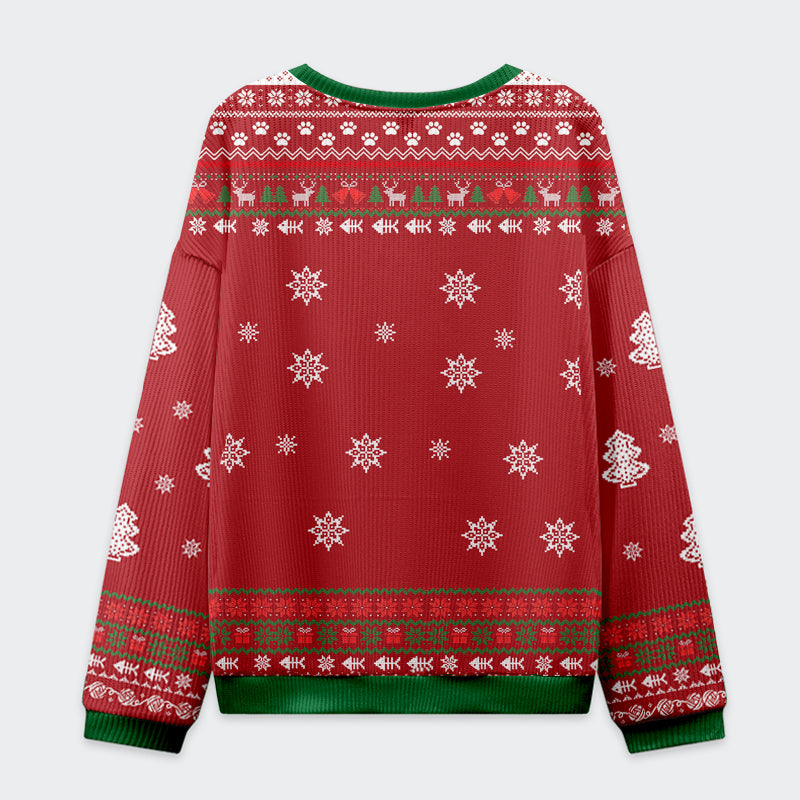 Tokyo-Tiger  Funny Cat:  What Christmas Get To Work Christmas Ugly Sweatshirt