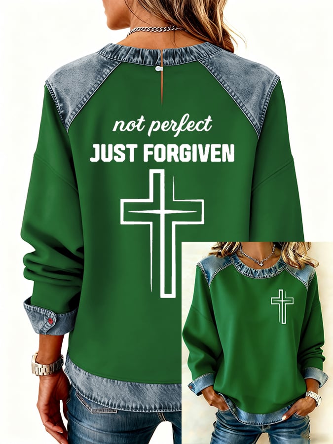 Women's Casual Faith Print Sweatshirt