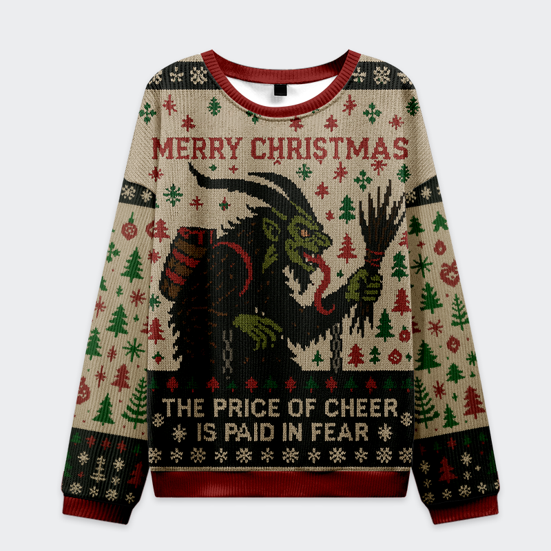 Tokyo-Tiger Krampus：The Price Of Cheer Is Paid In Fear Christmas Ugly Sweatshirt