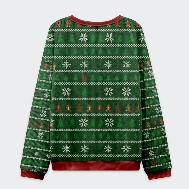 Tokyo-Tiger Vintage Krampus Sees you When you're bad Christmas Ugly Sweatshirt