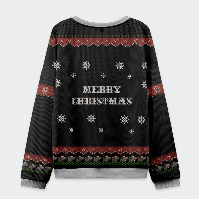 Tokyo-Tiger I Want a Moo Deng Christmas Ugly Sweatshirt