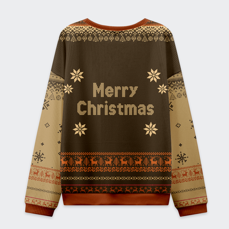 Tokyo-Tiger Festive & Frazzled Gingerbread Christmas Ugly Sweatshirt