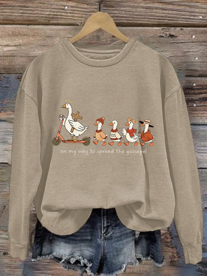 Women's   Funny Goose Quote Inspired by the Bible Sweatshirt
