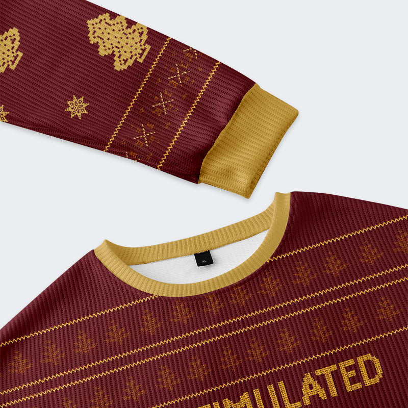 Tokyo-Tiger Penguin Overstimulated but Festive Christmas Ugly Sweatshirt