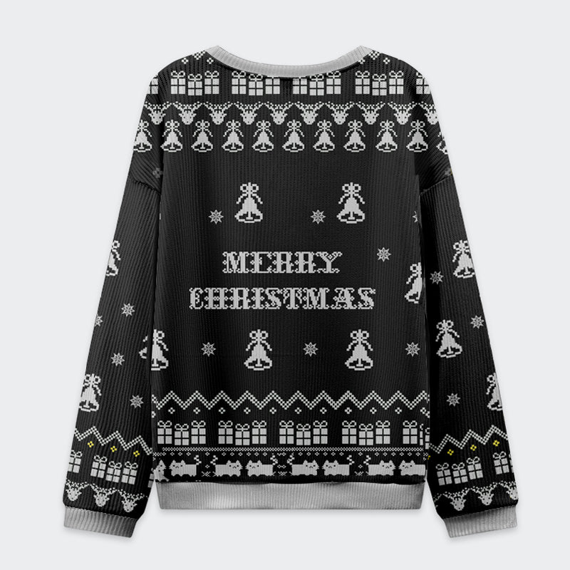 Tokyo-Tiger Funny Christmas Lights Cat Christmas Ugly Sweatshirt