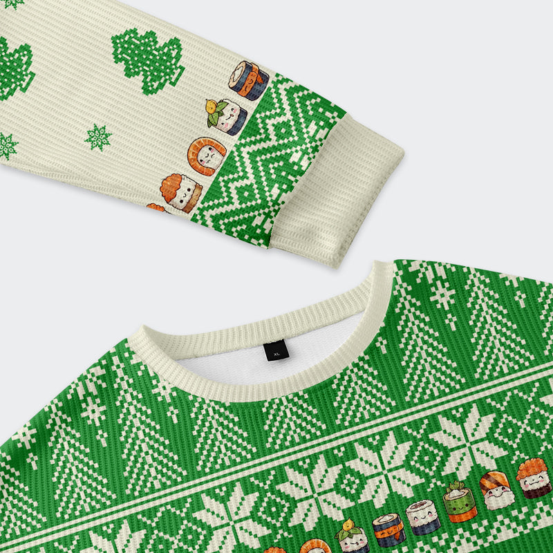 Tokyo-Tiger Funny Sushi Choosing Clothes Christmas Ugly Sweatshirt